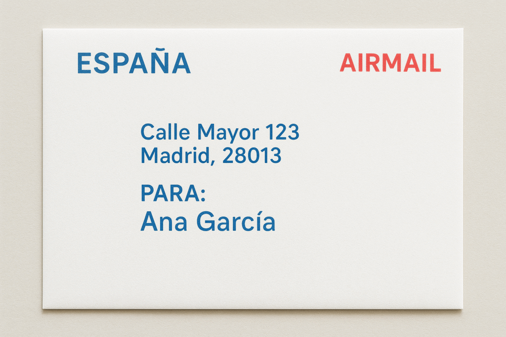 ejemplo carta airmail